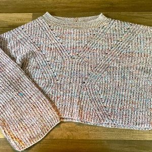 Multi color sweater crop top size small